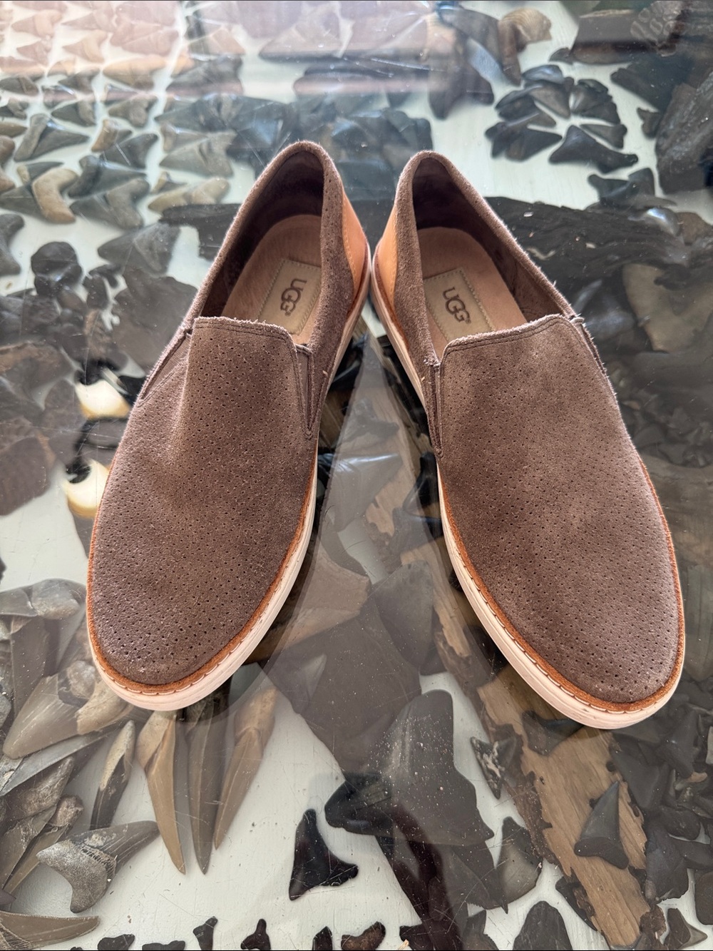 UGG Women's Brown Suede Slip-On Loafers